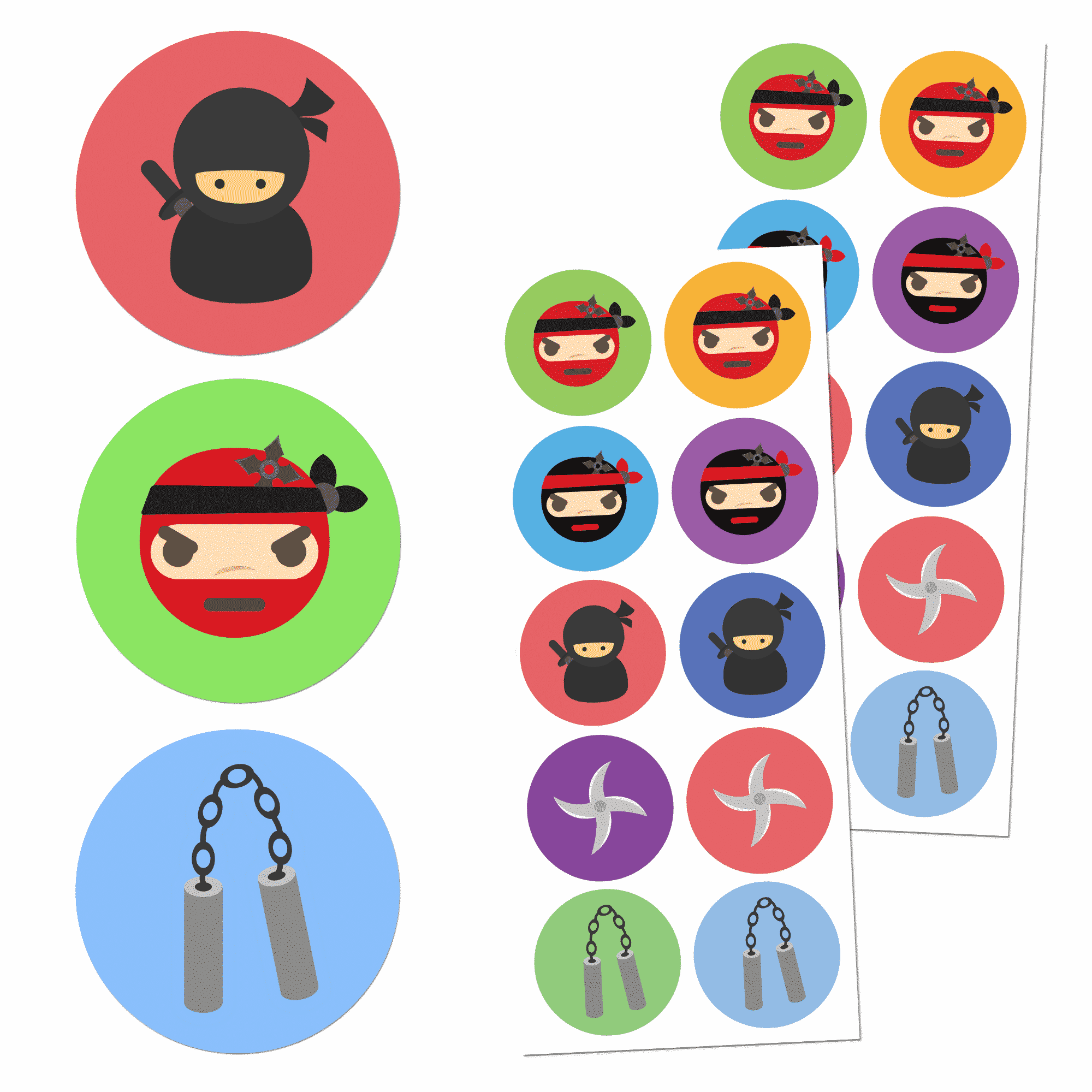 Ninja Sticker Roll 100 stickers per roll by Party Favors 