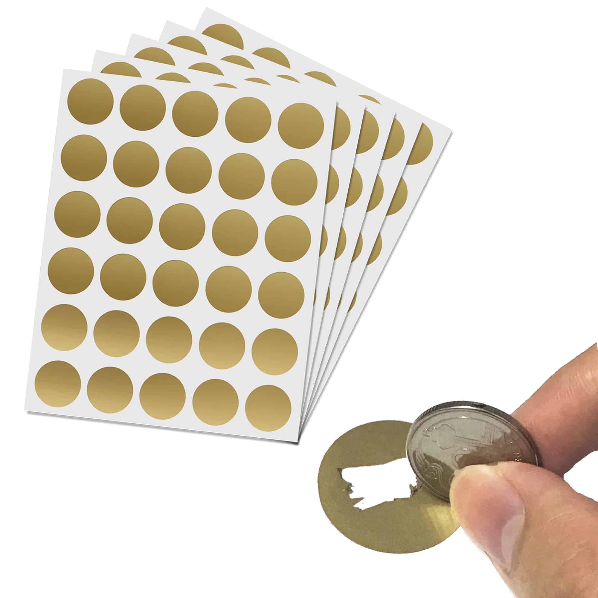 1 x 2 Inch Gold Rectangle Scratch Off Sticker Labels Lottery Raffle Ticket DIY 100 Pack My Scratch Offs 