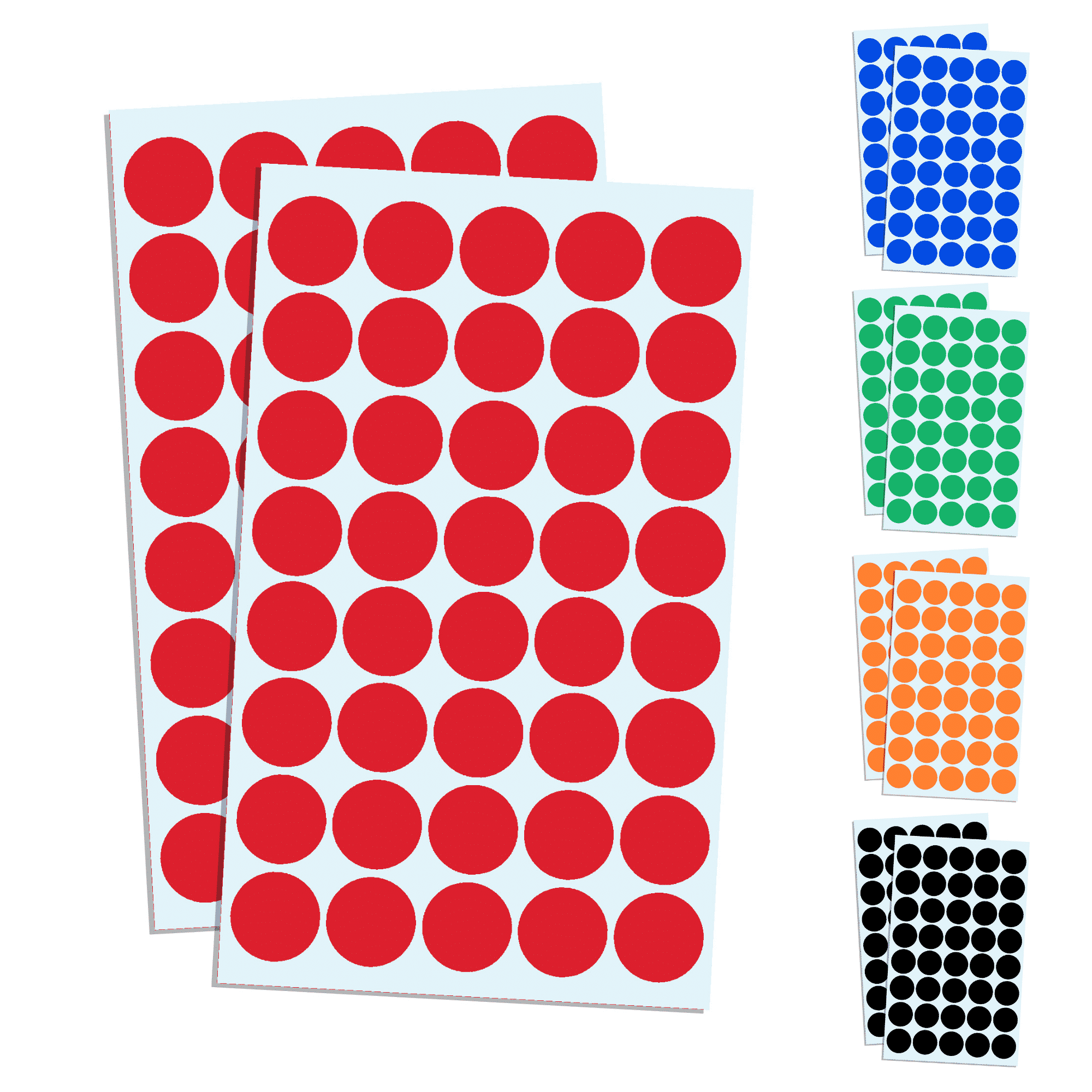 0.75 Color Coding Dot Labels - Single Color - TownStix