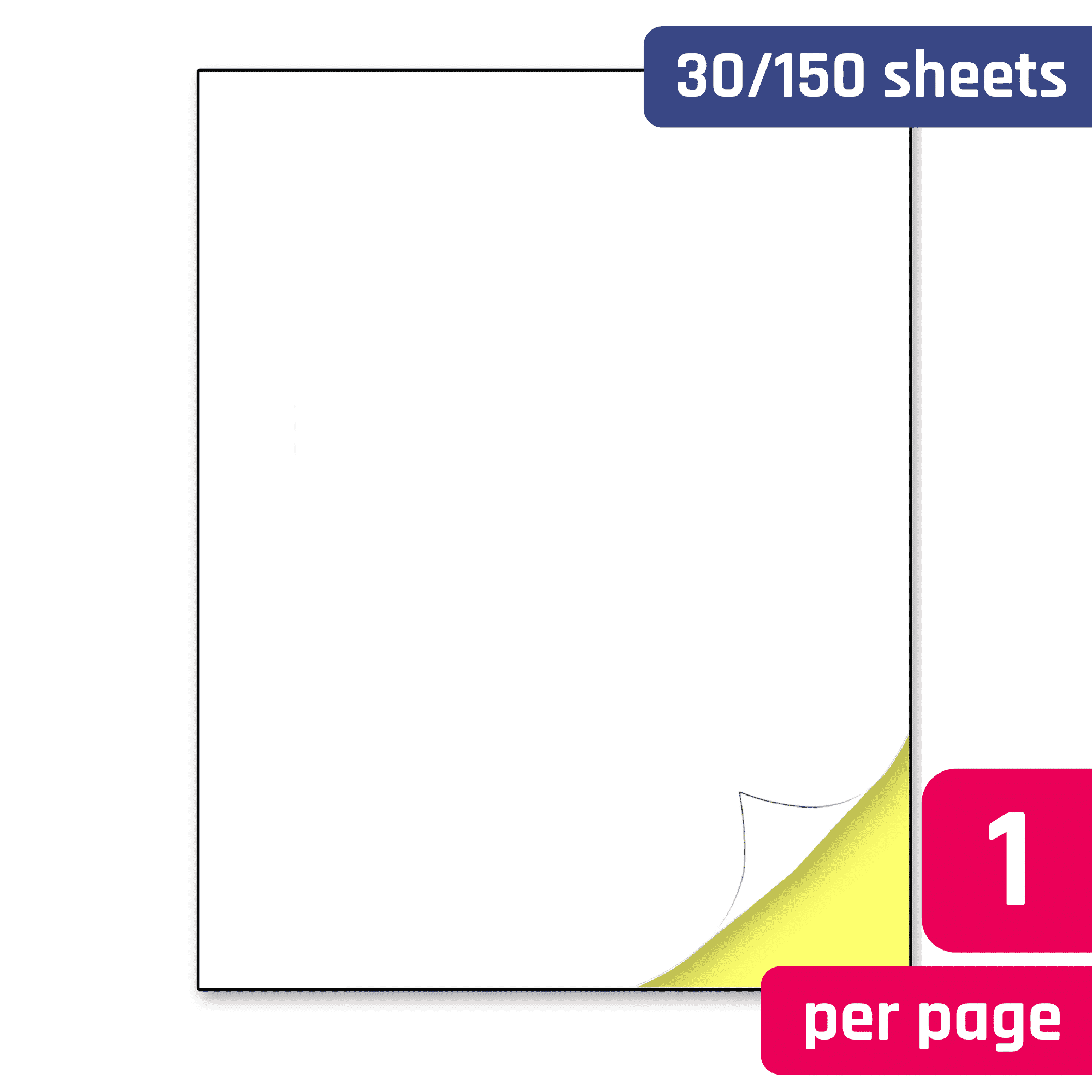  Sticker Paper, 500 Sheets, White Matte, 8.5 x 11 Full