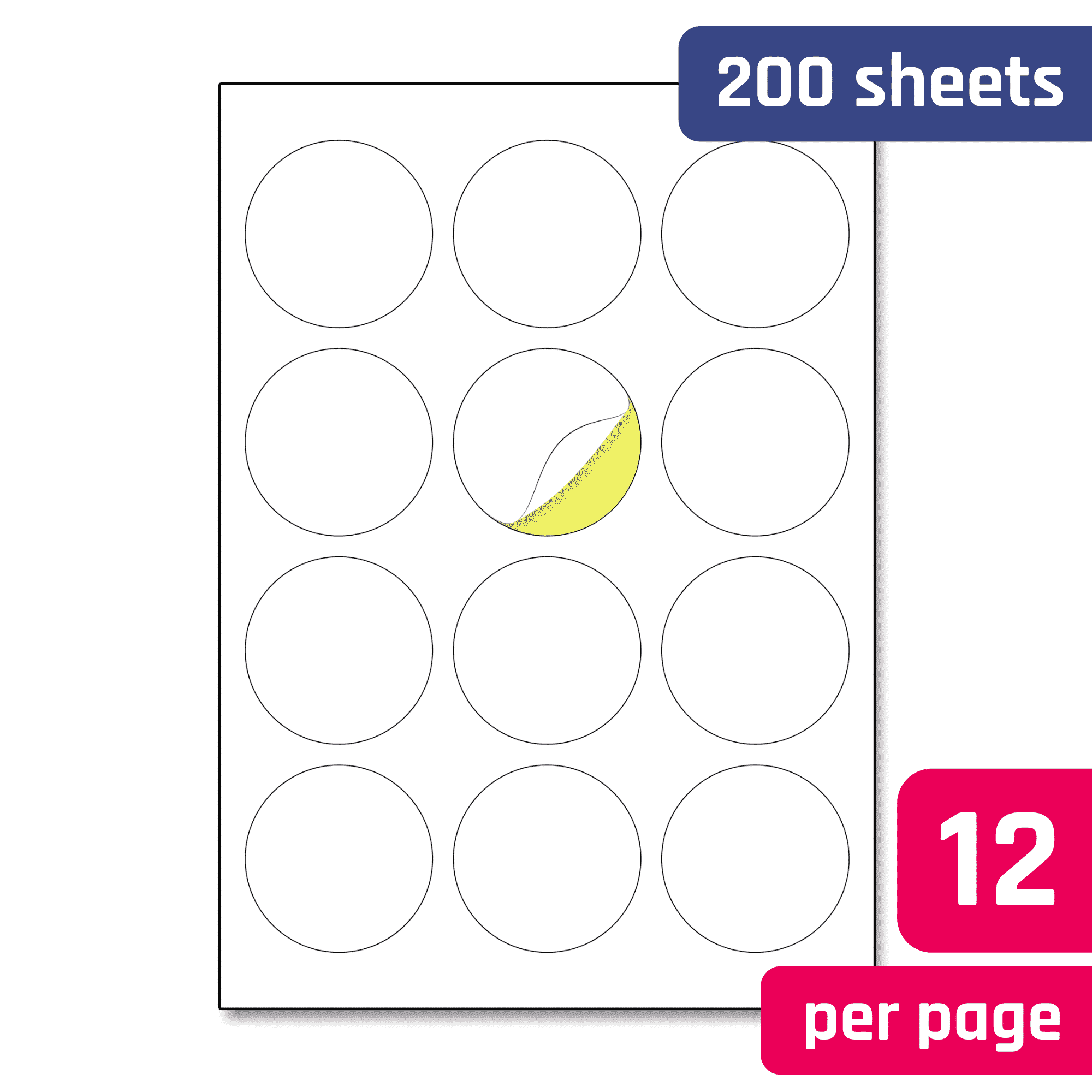 Labels Text Stickers (Small Round 16pcs X 10 sheets 160 ingredients)
